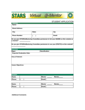 Student Application Form