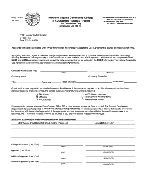 NVCC IT Accounts Request Form
