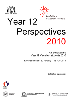 Year 12 Perspectives 2010 Entry Form