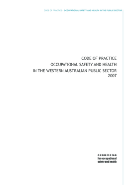 Occupational safety and health in the Western Australian public sector - commerce wa gov