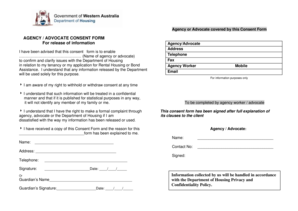 Agency Advocate Consent Form