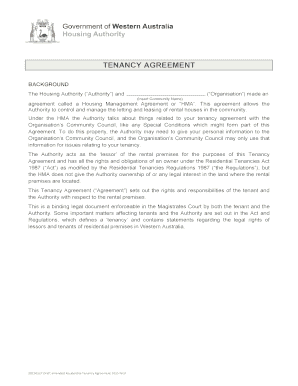 Western Australia Residential Tenancy Agreement