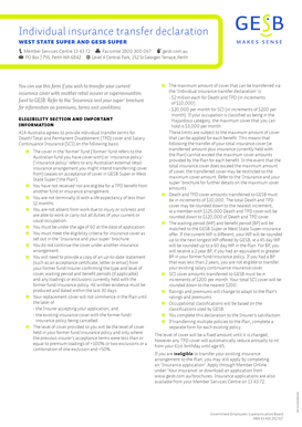 Individual Insurance Transfer Declaration