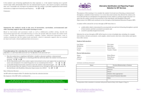 West Virginia IEP Selection Form