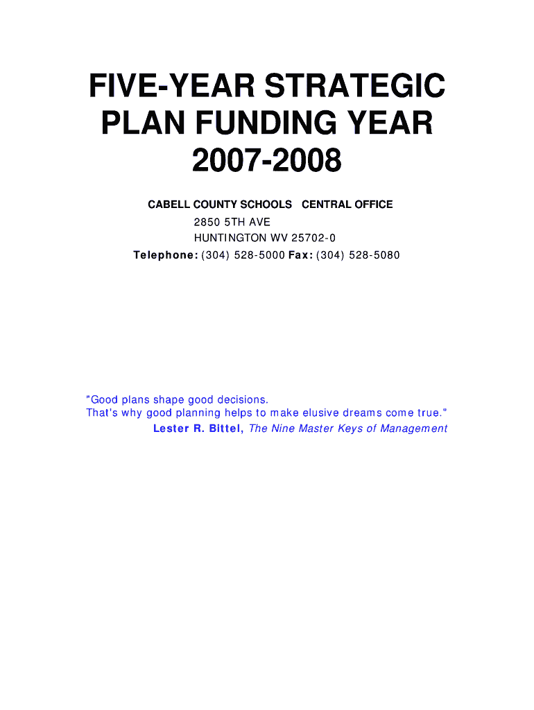 CABELL COUNTY SCHOOLS CENTRAL OFFICE 2850 5TH AVE HUNTINGTON WV 25702-0 Telephone (304) 528-5000 Fax Preview on Page 1