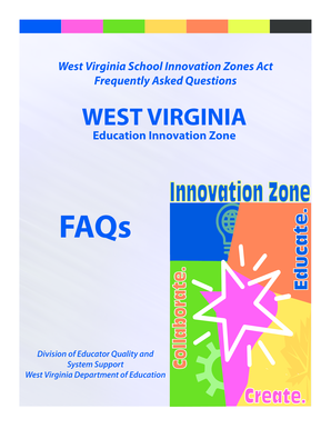 West Virginia School Innovation Zones Act Frequently Asked Questions - wvde state wv