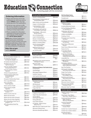 Wisconsin DNR Publications Order Form