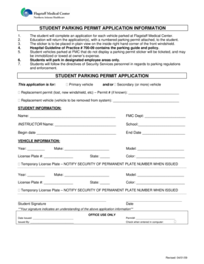 What is insert serial number on inspection sticker - STUDENT PARKING PERMIT APPLICATION INFORMATION ...