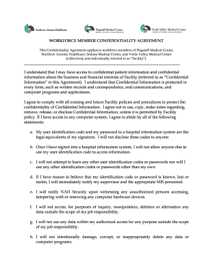 Workforce Member Confidentiality Agreement