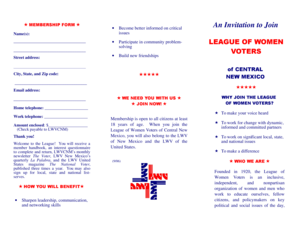 ? MEMBERSHIP FORM ? - League of Women Voters of Central ... - lwvabc