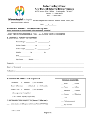 New Patient Referral Form