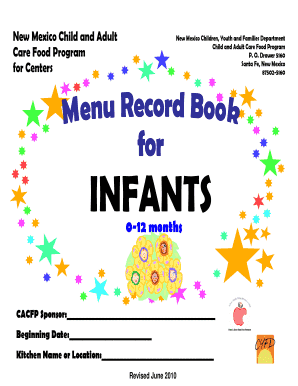 Olive garden menu kids - Center Menu Record Book (MRB) - Infant (PDF) - New Mexico Kids - newmexicokids