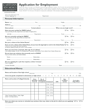 Employment Application Form