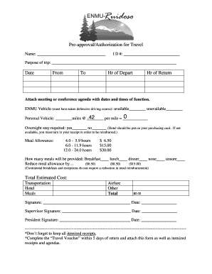 Trip log template - Travel Request Form - Eastern New Mexico University: Ruidoso ... - ruidoso enmu