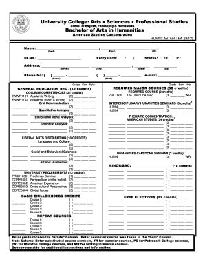 Bachelor of Arts in Humanities American Studies Concentration