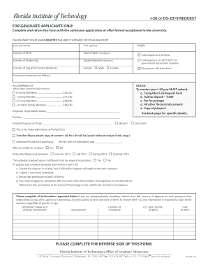 I-20 or DS-2019 Request Form
