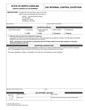 Church offering count sheet template - State of north carolina csc internal control exception - nccourts