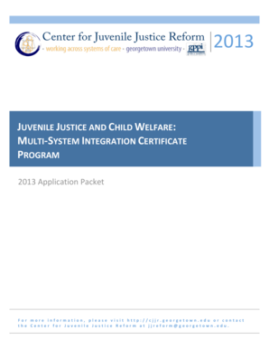 2013 - Center for Juvenile Justice Reform - Georgetown University - cjjr georgetown