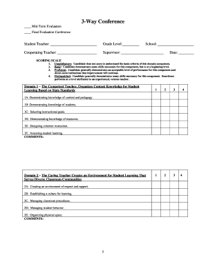 Teacher Evaluation Form