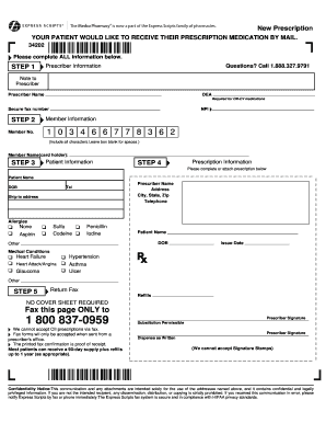 Prescription Mail Order Form