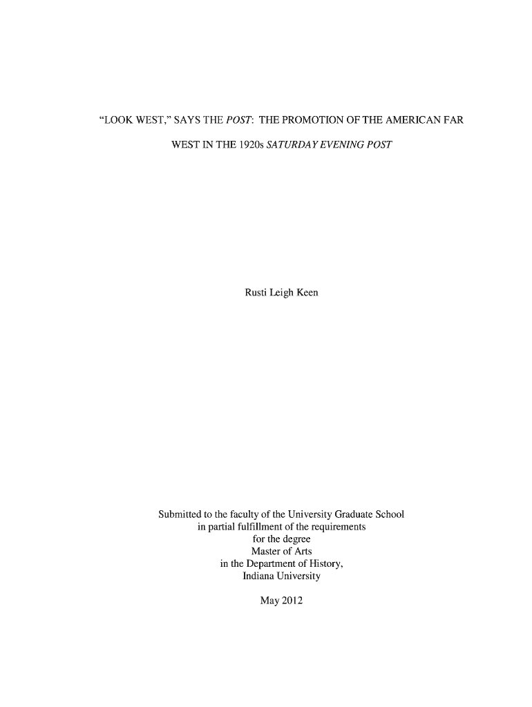 "LOOK WEST," SAYS THE POST THE PROMOTION OF THE AMERICAN FAR WEST IN THE 1920s SATURDAY EVENING POST Preview on Page 1