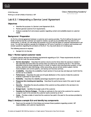 Lab 8.3.1 Interpreting a Service Level Agreement - NMSU Web ... - web nmsu