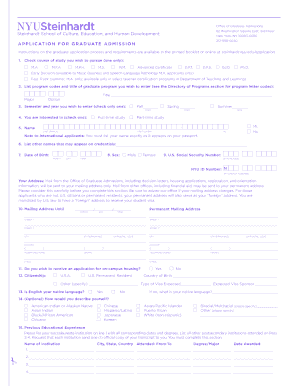 SOE Grad Application - NYU Steinhardt - New York University - steinhardt nyu