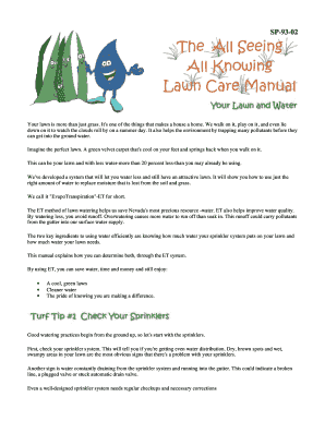 Nevada Lawn Watering Guide