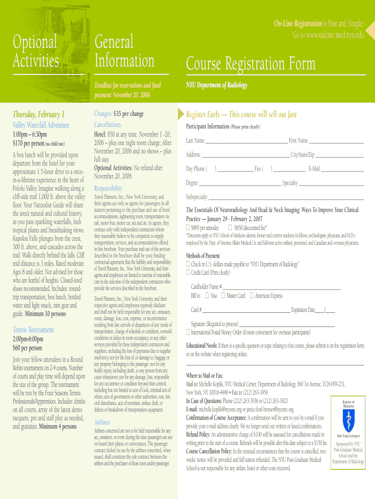 Fillable Online med nyu OnLine Registration Is Fast And Simple NYU