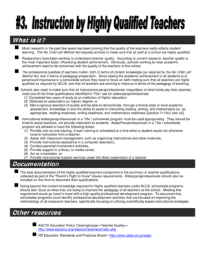 Annual Parent Notice of Teacher Qualifications