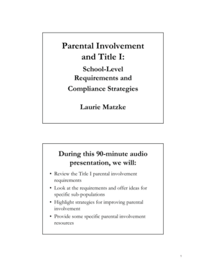 Parental Involvement and Title I - North Dakota Department of Public ... - dpi state nd