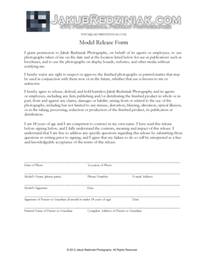 Model Release Form