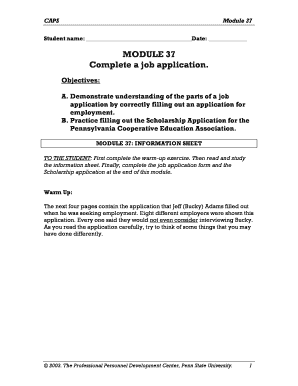 Job Application Form