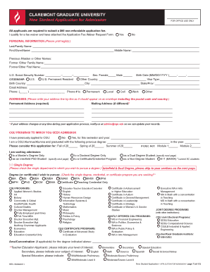 Claremont Graduate University Application