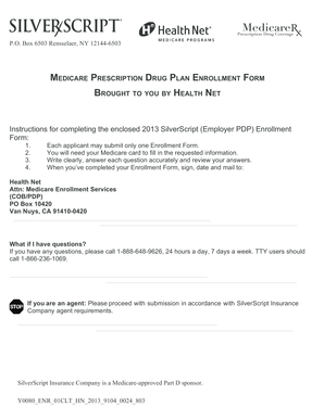 Medicare Prescription Drug Plan Enrollment Form
