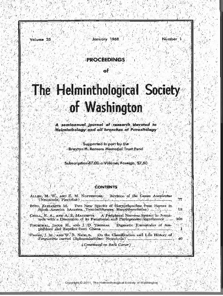 Helmintholodical of Washington - Peru State College Preview on Page 1