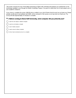 Seton Hall University IT Survey