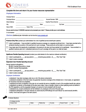 FSA Enrollment Form
