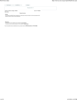 IPEDS Finance Form 2010-11