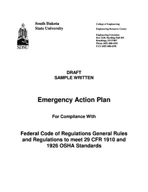 Emergency Action Plan Template