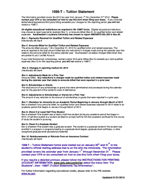 1098-T Tuition Statement