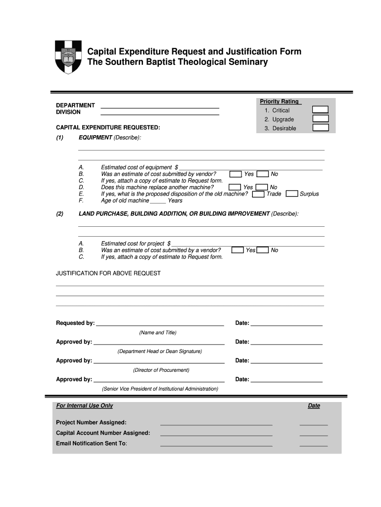 Capital Budget Template Excel from www.pdffiller.com