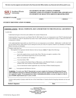 Statement of Educational Purpose