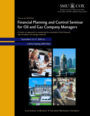 gas company financial plan and control form