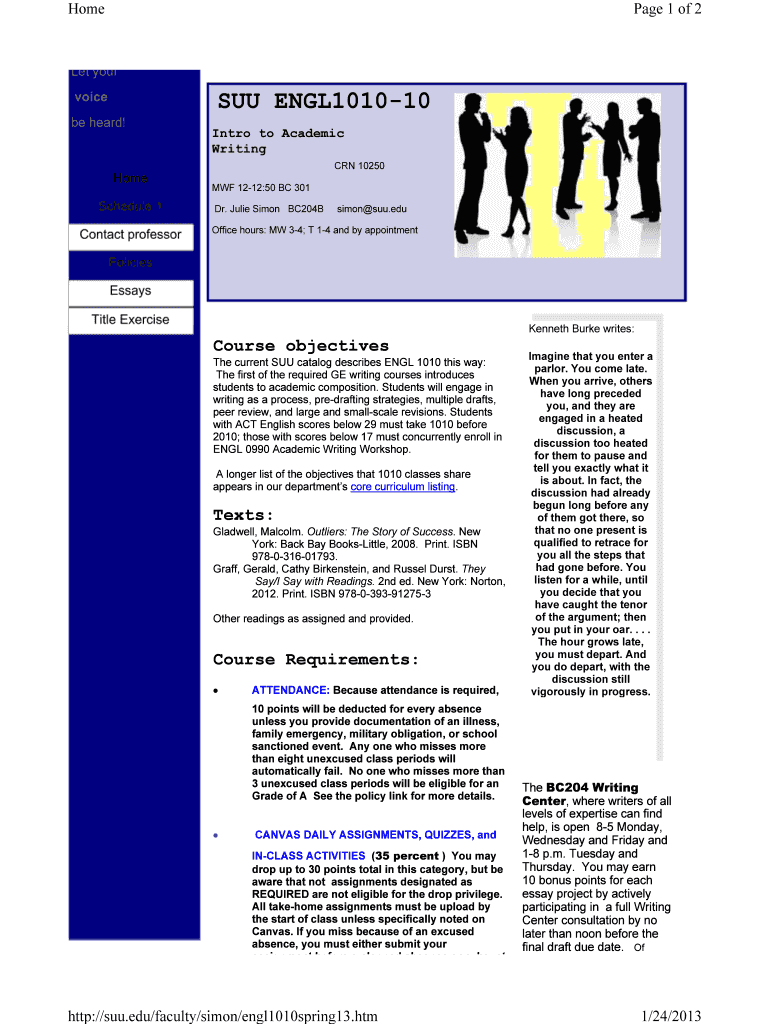 Home Page 1 of 2 Let your voice be heard Preview on Page 1