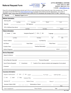 Referral Request Form