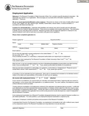 Employment Application Form