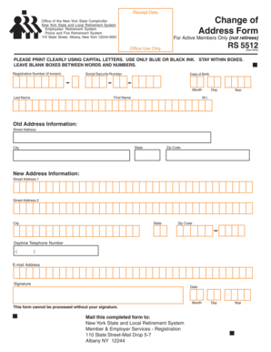 New York State Address Change Form