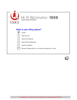 Hi-Fi Estimator-1998 Tax Form