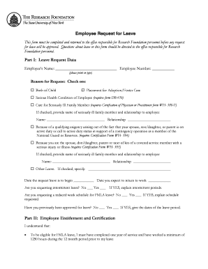 Employee Request for Leave Form